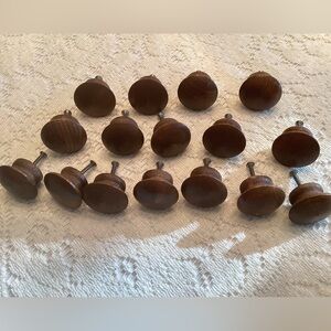 16 Vintage Dark Oak Drawer Pulls